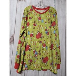 The Grinch Shirt Mens 3XL Green Merry Grinchmas Christmas Long Sleeve Pajama Top